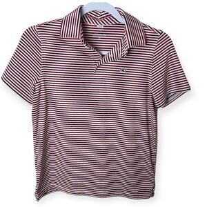 Vineyard Vines Girls Polo with Red and Blue Stripes